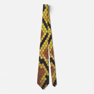 Gravata Cobra Brown e Impressão Dourado