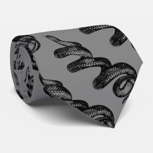 Gravata cobra venenoso com fundo cinzento