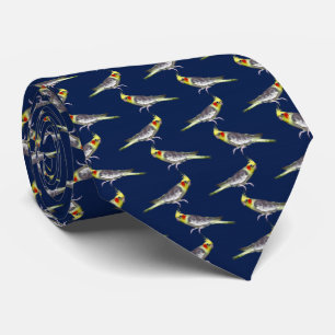 Gravata Cockatiel Frenzy Tie Double Sided Impressão (Marin