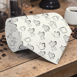 Gravata Coffee Latte Lovers Custom Necktie