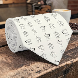 Gravata Coffee Latte Lovers Custom Necktie