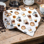 Gravata Coffee Latte Lovers Custom Necktie<br><div class="desc">This custom necktie is perfect for the coffee lover in your life! Featuring a unique and eye-catching design,  this tie is a stylish way to express their passion for the perfect cup. Whether it's for a special occasion or everyday wear,  this necktie makes a thoughtful and memorable gift.</div>