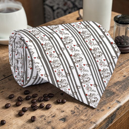 Gravata Coffee Latte Lovers Custom Necktie