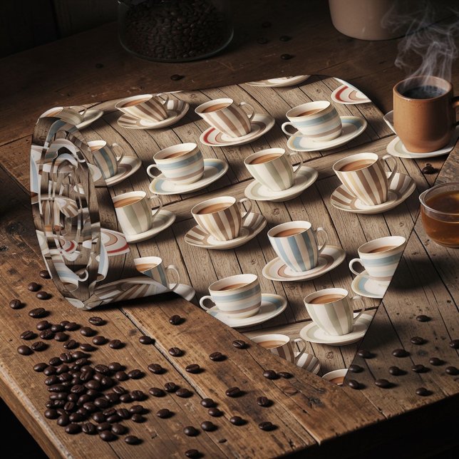 Gravata Coffee Latte Lovers Custom Necktie (Criador carregado)