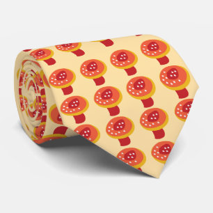Gravata Cogumelo Venenoso Amarelo Vermelho 