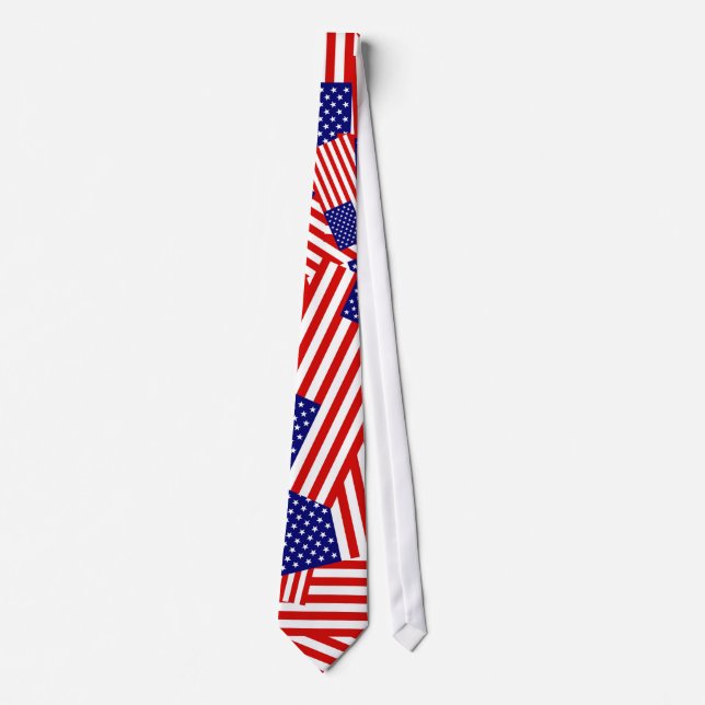 Gravata Colagem da bandeira americana (Frente)