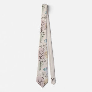 Gravata Colagem de Flores Silvestres Pastel – Geométrico F