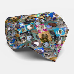 Gravata Colagem de Fotos de Suínos Guiné, Necktie