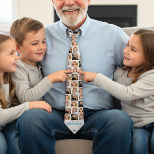 Gravata Colagem de fotos elegante personalizada Nós amamos