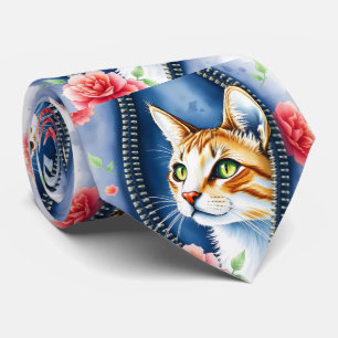 Gravata Coleção de Gatos de Lindas Cegas de Água