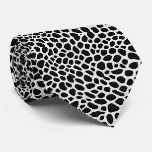 Gravata Coleção de Leopardo Branco de Luxo Popular Elegant