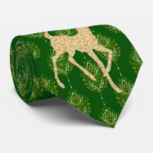 Coleção de Natal Dourada Deer em Verde