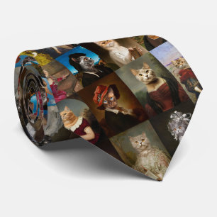 Gravata Coleção de Retratos de Gatos Caprichosos
