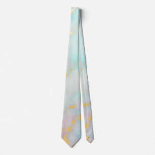 Gravata Coleção Luxuosa Rosa Bege Tendência Dourado Mint