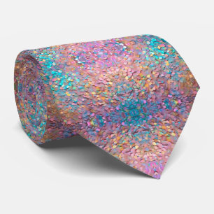 Gravata Coleção Moderna Holográfica Holográfica com Glitte