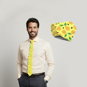 Gravata Coleção Pérolas Douradas Amarelo Brilhante
