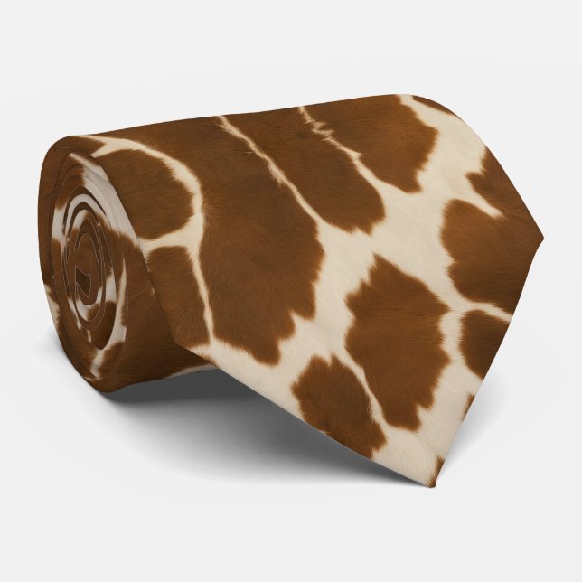 Gravata Coleção Popular Vaca Faux Leather Elegante (Rolled)