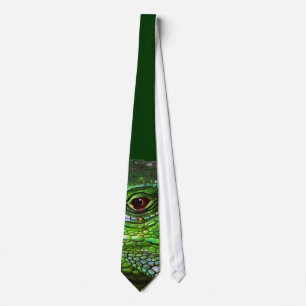 Gravata Coleção verde da iguana