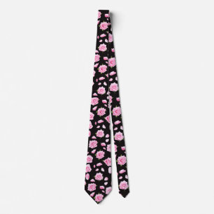 Gravata Coletor Colar de Rosas Brancas e Rosa Elegante