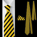 Gravata Coletor De Abstrato, Com Estirpe Amarelo, Preto<br><div class="desc">Coletor De Abstrato De Padrões De Preto E Amarelo.</div>