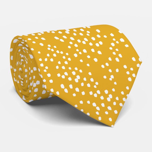 Gravata Coletor de Bolinhas Amarelo (Rolled)