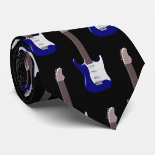 Gravata Coletor de Design de Violão Elétrico Azul
