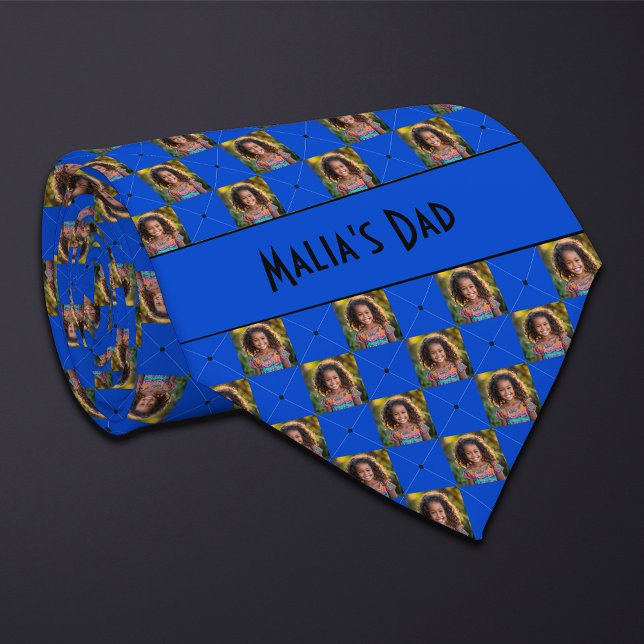 Gravata Coletor de Fotografias com Verificação Azul Cobalt (Criador carregado)