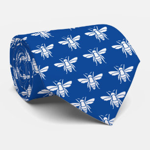 Gravata Coletor de Pescoço Branco Azul