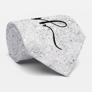 Gravata Coletor de Pescoço Glitter de Prata Personalizado