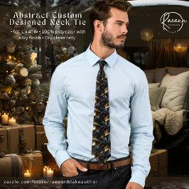 Gravata Coletor de Pescoço Personalizado Com abstrato