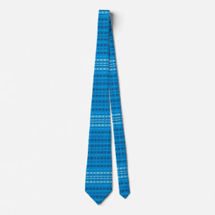 Gravata Coletor de Pigão Azul Gingham