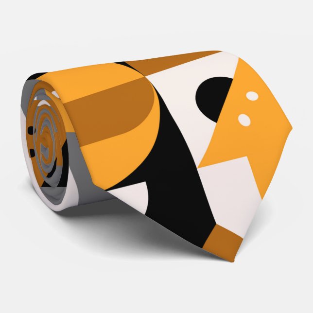 Gravata Coletor do Pescoço Abstrato Geométrico em Quadrado (Rolled)