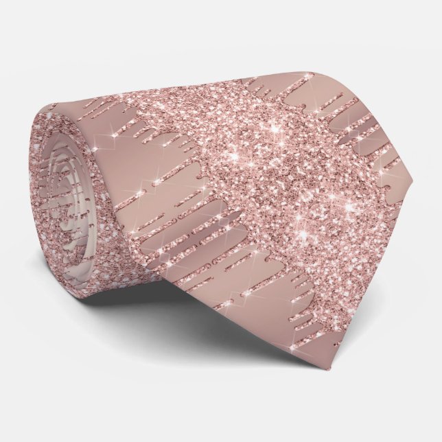 Gravata Coletor do Pescoço das Unidades Glitter de Blush D (Rolled)