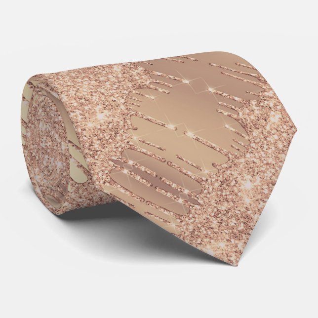 Gravata Coletor do Pescoço Dourado rosa (Rolled)