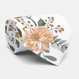 Gravata Coletor do Prato com Padrão Floral