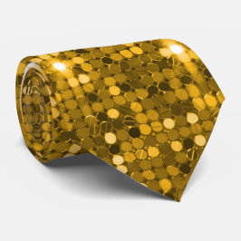 Gravata Coletor Dourado de Pescoço com Disco Retroativo