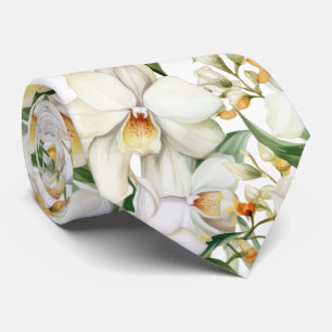 Gravata Coletor Formal de Pescoço de Tubarão Premier White