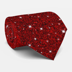 Gravata Coletor Vermelho Espelhante e Estrelas Torneiras E