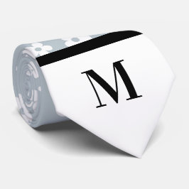 Gravata Colheita Branca e Cinza