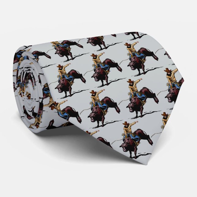 Gravata Colheita das Mens das Touro Rodeo Ocidental (Rolled)