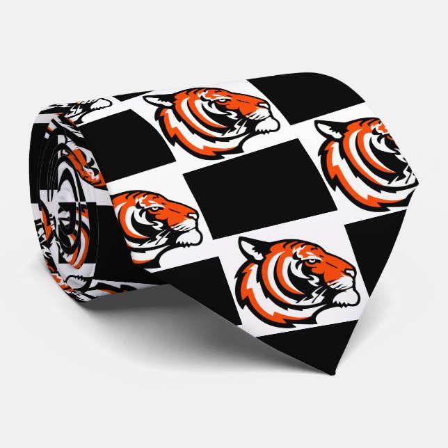 Gravata Colheita de Futebol Mascot da Equipe Tiger (Rolled)