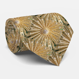Gravata Colheita de Impressão de Frente de Ornamento Doura