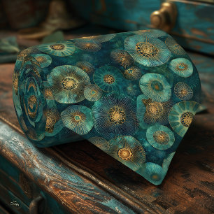 Gravata Colheita dos Círculos Orgânicos de Jade Green e Br