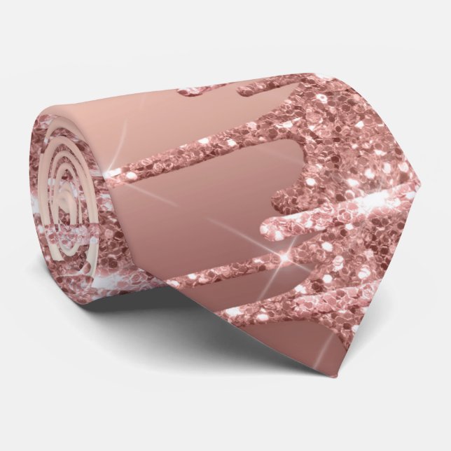 Gravata Colírio na moda de cobre, rosa de cobre, dourado,  (Rolled)