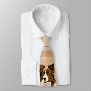 Gravata Collie Dog Animal Pet Wood Tie