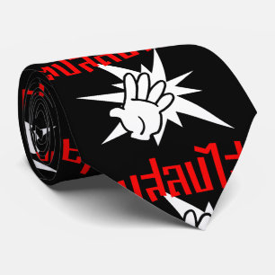 Gravata Coloque-o no chão, seu Bobo, Dop Salop Salai, em T