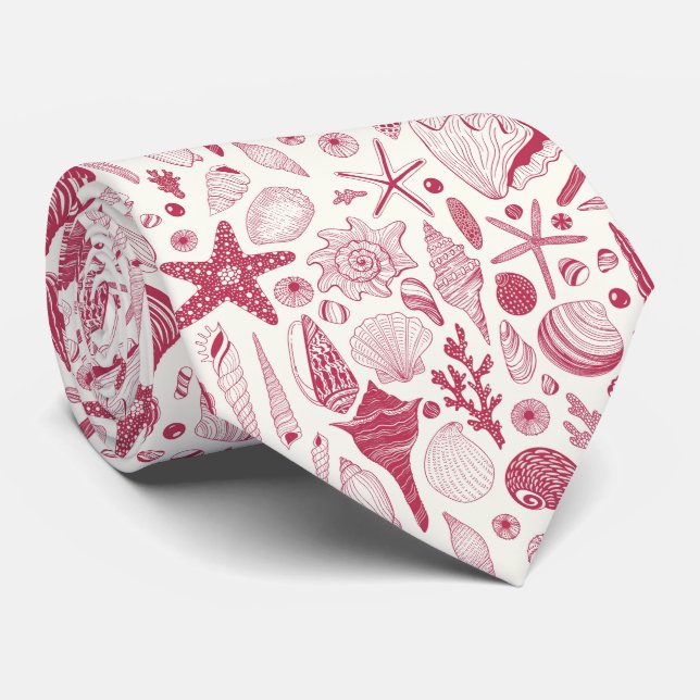 Gravata Coloração do ano de 2023 em Viva Magenta (Rolled)