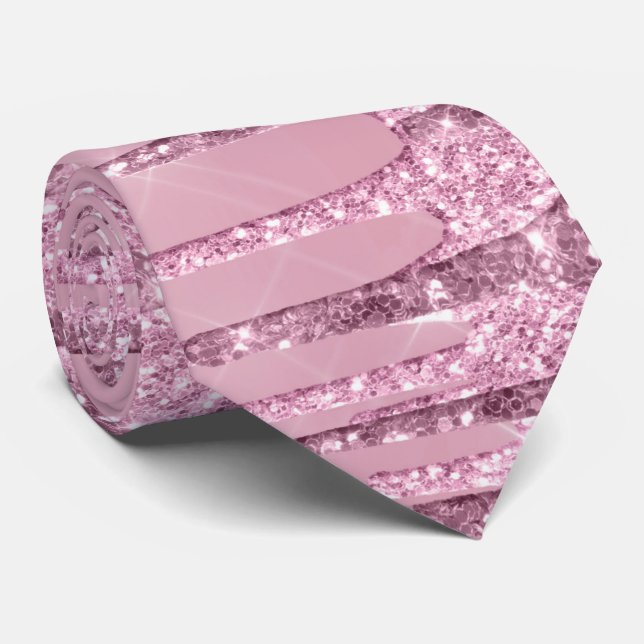 Gravata Coloração rosa-rosa-na moda elegante pingos de our (Rolled)