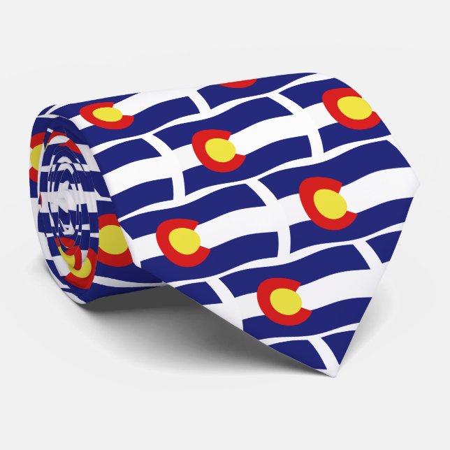 Gravata Colorado Flag Tie (Rolled)