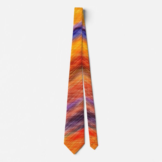 Gravata Colores Sunset Colour Neck Tie Abstrato (Frente)